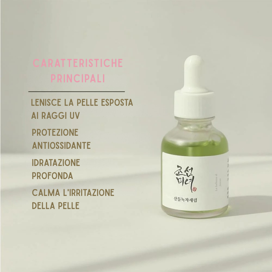 BEAUTY OF JOSEON - SIERO CALMANTE CON TE' VERDE E PANTENOLO